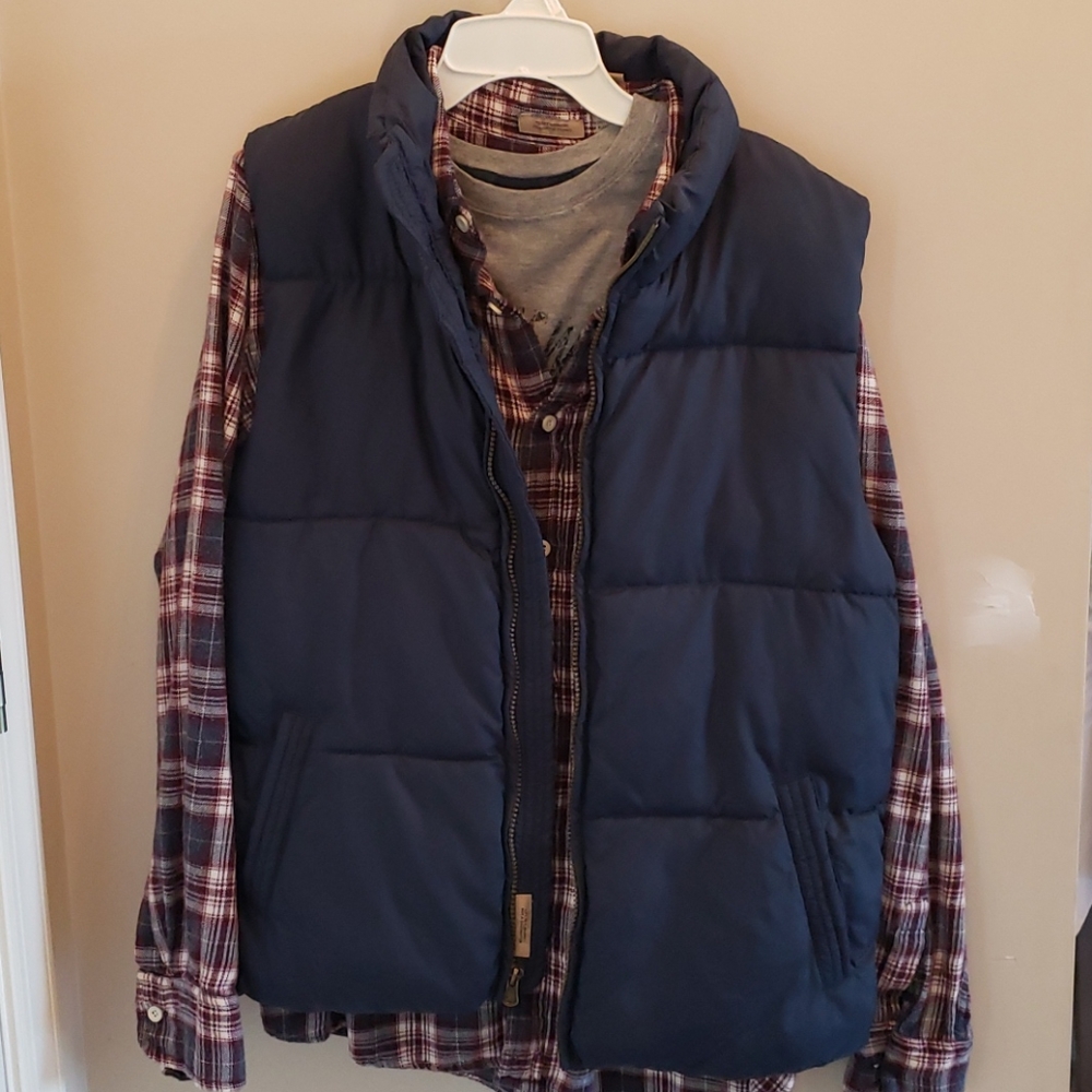 Boy's 3 piece flannel/vest/t-shirt set 14/16